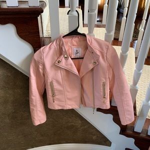 Light pink leather jacket!